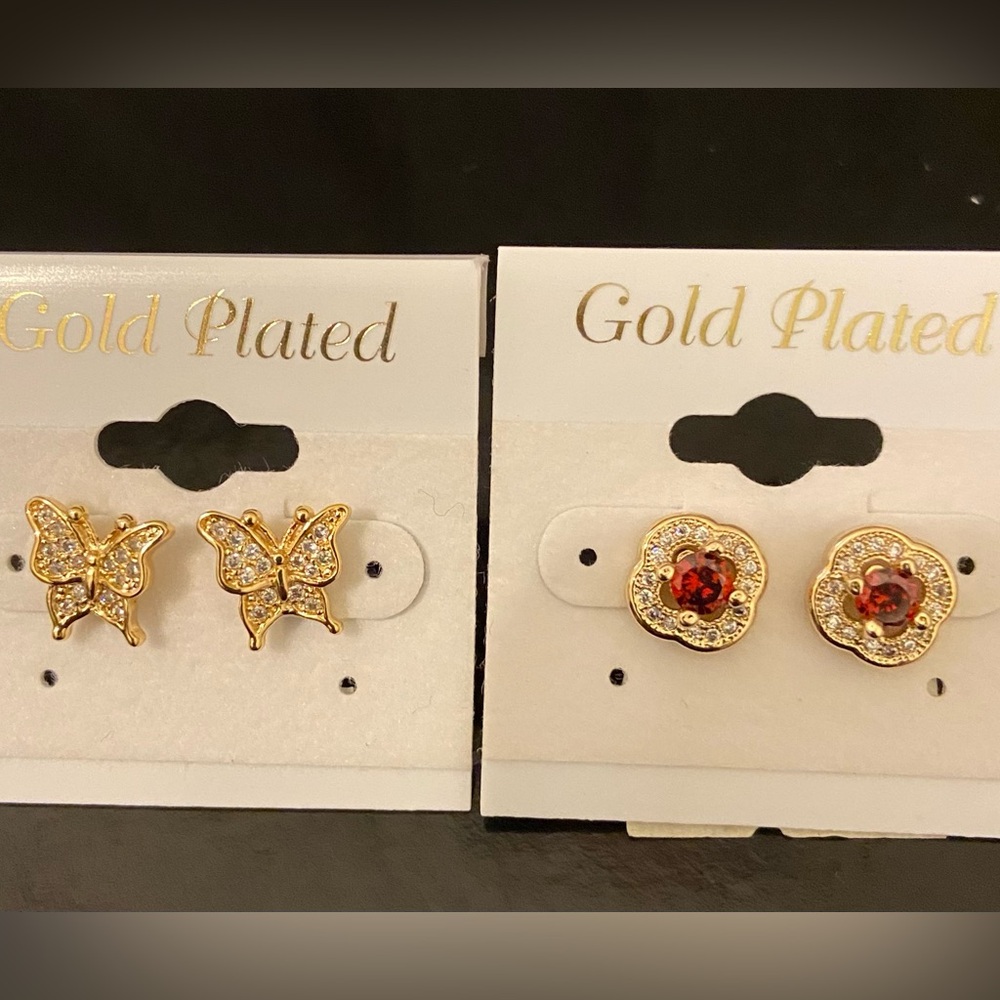 Sequin Earrings Two Pairs New